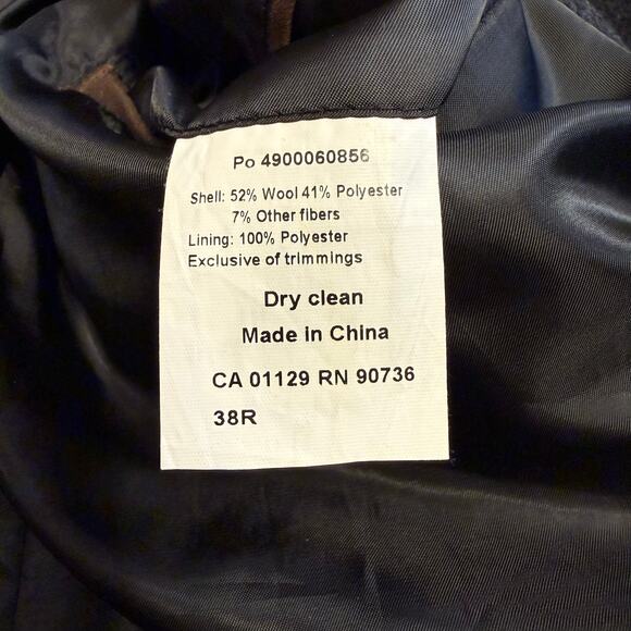 Lauren Ralph Lauren Men’s Wool Blend Overcoat Charcoal Gray Topcoat Lined Jacket - Picture 10 of 13